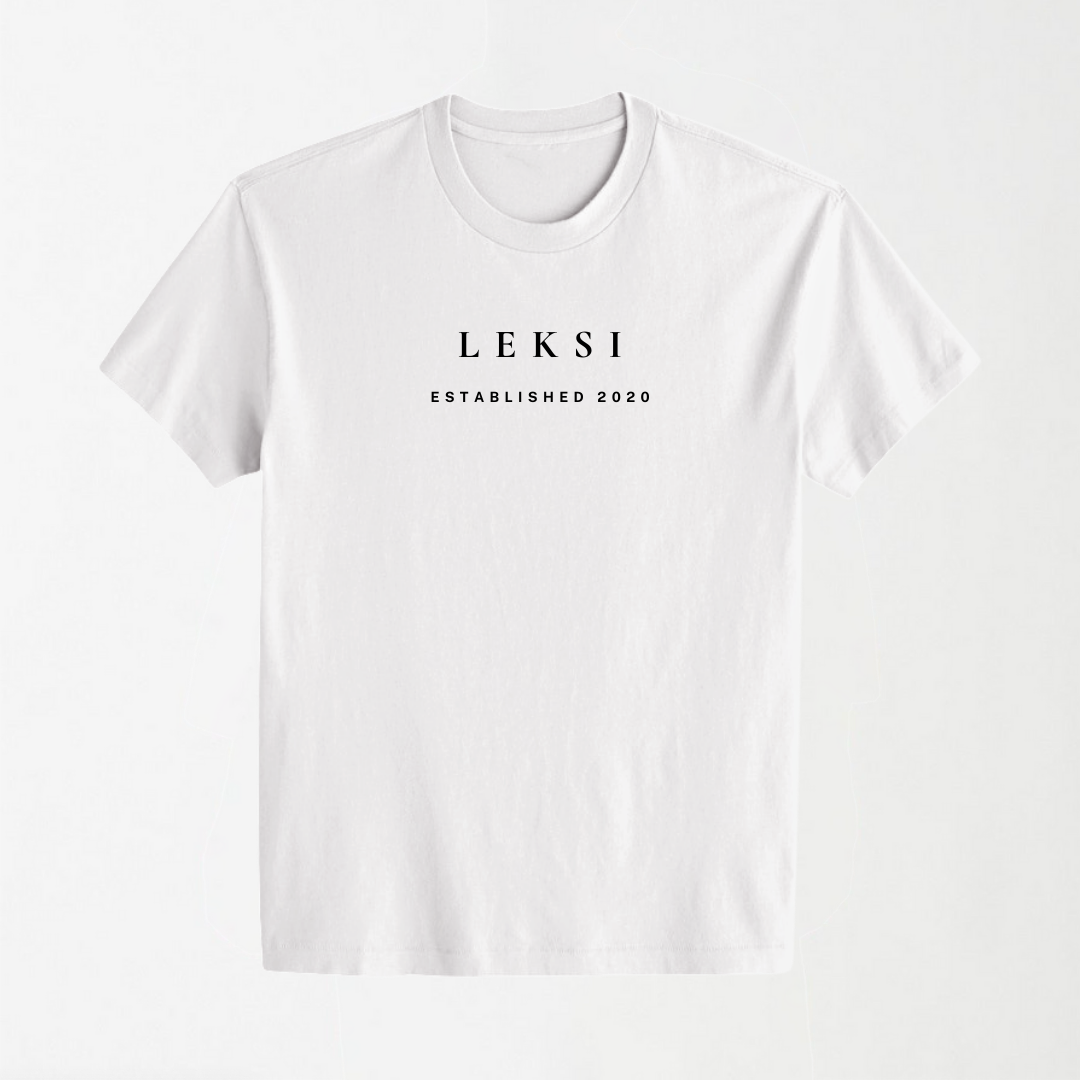 LEKSI Unisex Signature T-Shirt - Black with High Density Printing