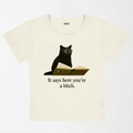 It Says Here You're A Bixxh Y2K Baby Tee XXS - Premium Unisex | LEKSI Pakistan