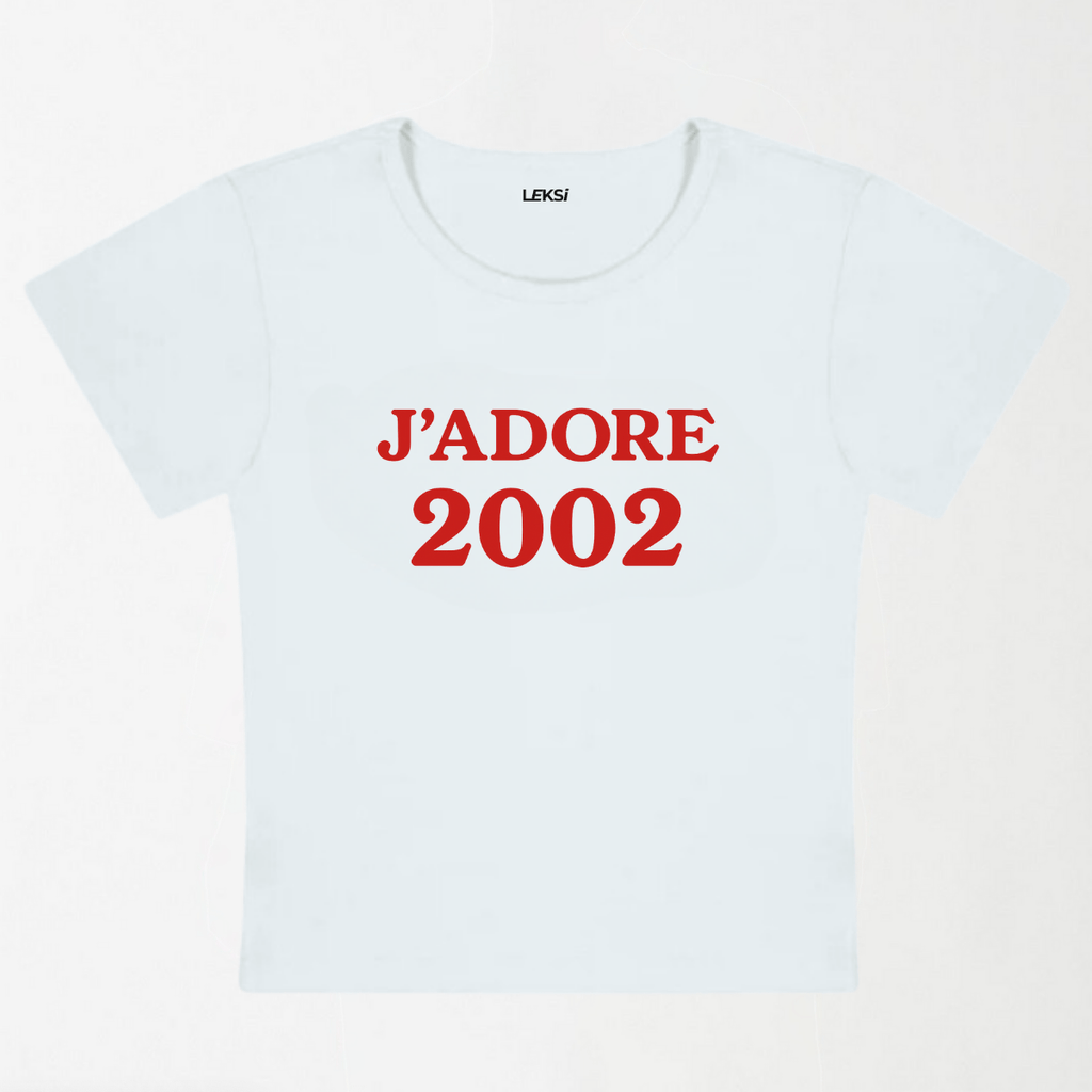 J'adore 2002 Y2K Baby Tee XXS - Premium Unisex | LEKSI Pakistan