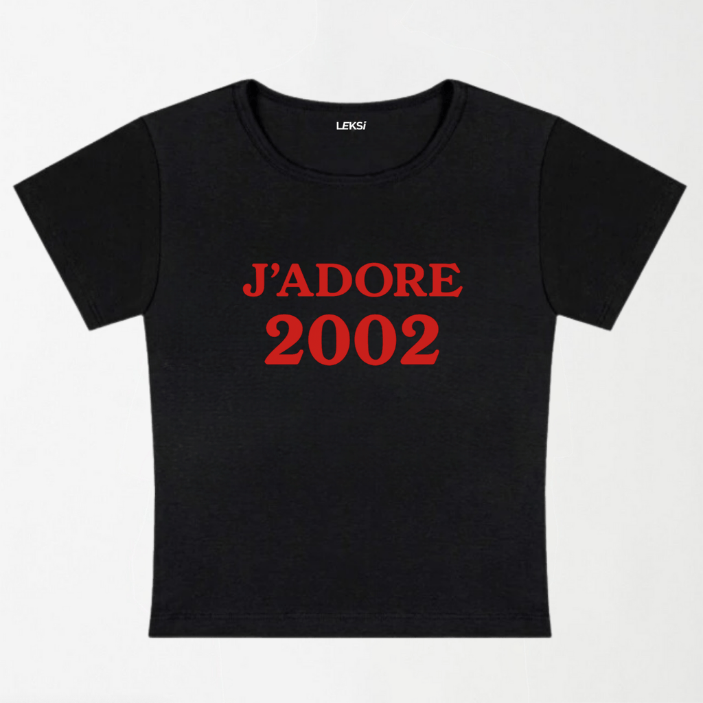 J'adore 2002 Y2K Baby Tee XXS - Premium Unisex | LEKSI Pakistan