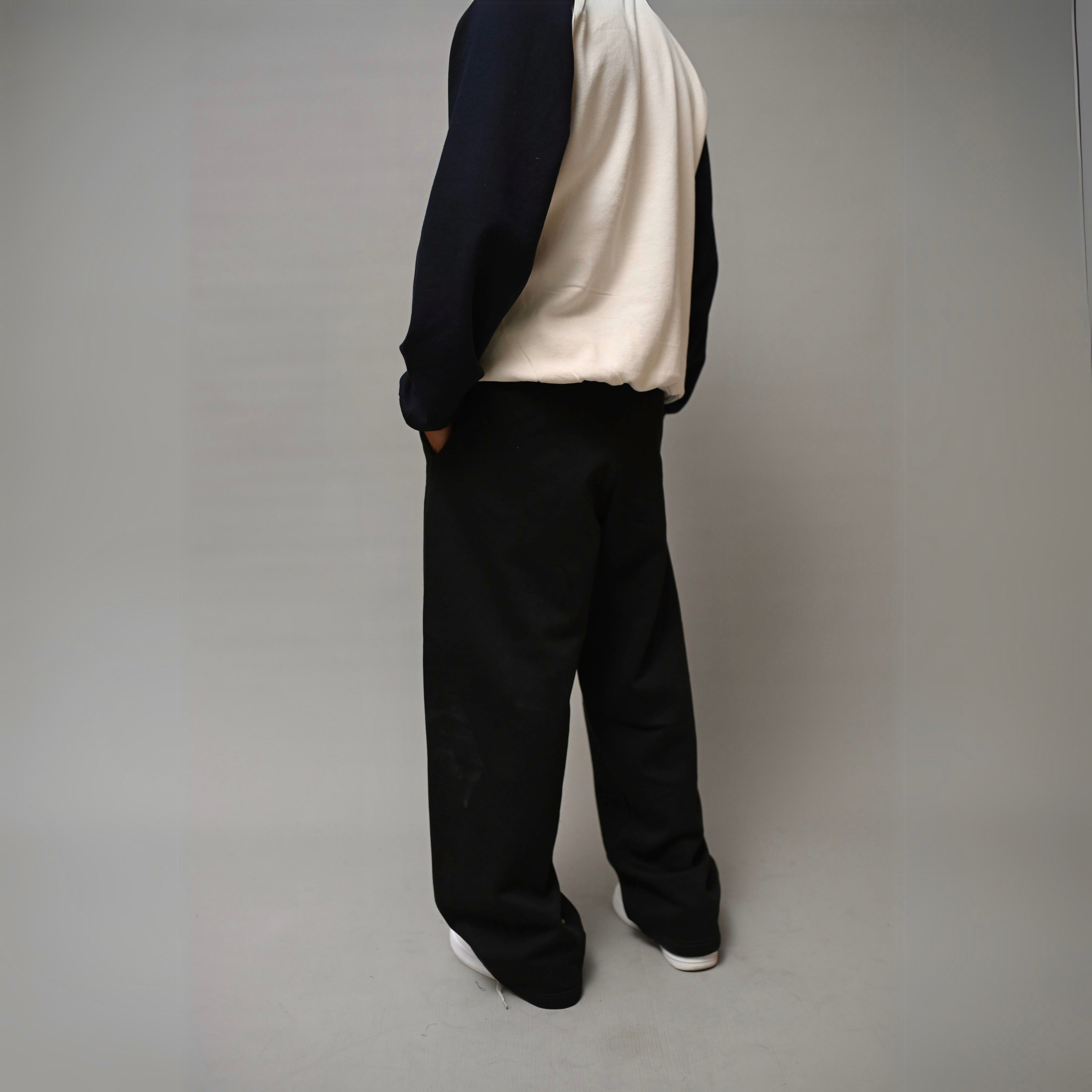 Jet Black Unisex Straight Leg Pants XS - Premium Unisex Straight - Leg Pants | LEKSI Pakistan