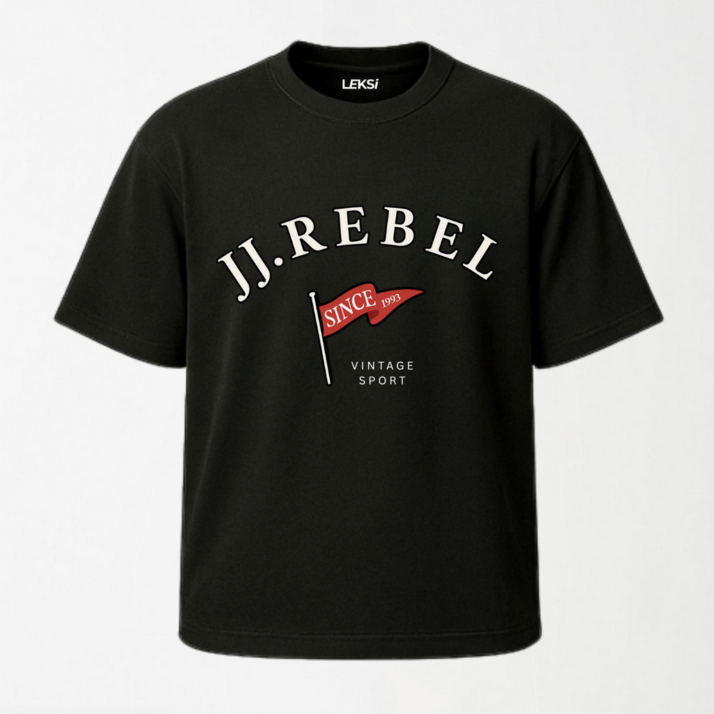 JJ REBEL - Round Neck Unisex T Shirt S - Premium Unisex Graphic T-Shirt | LEKSI Pakistan