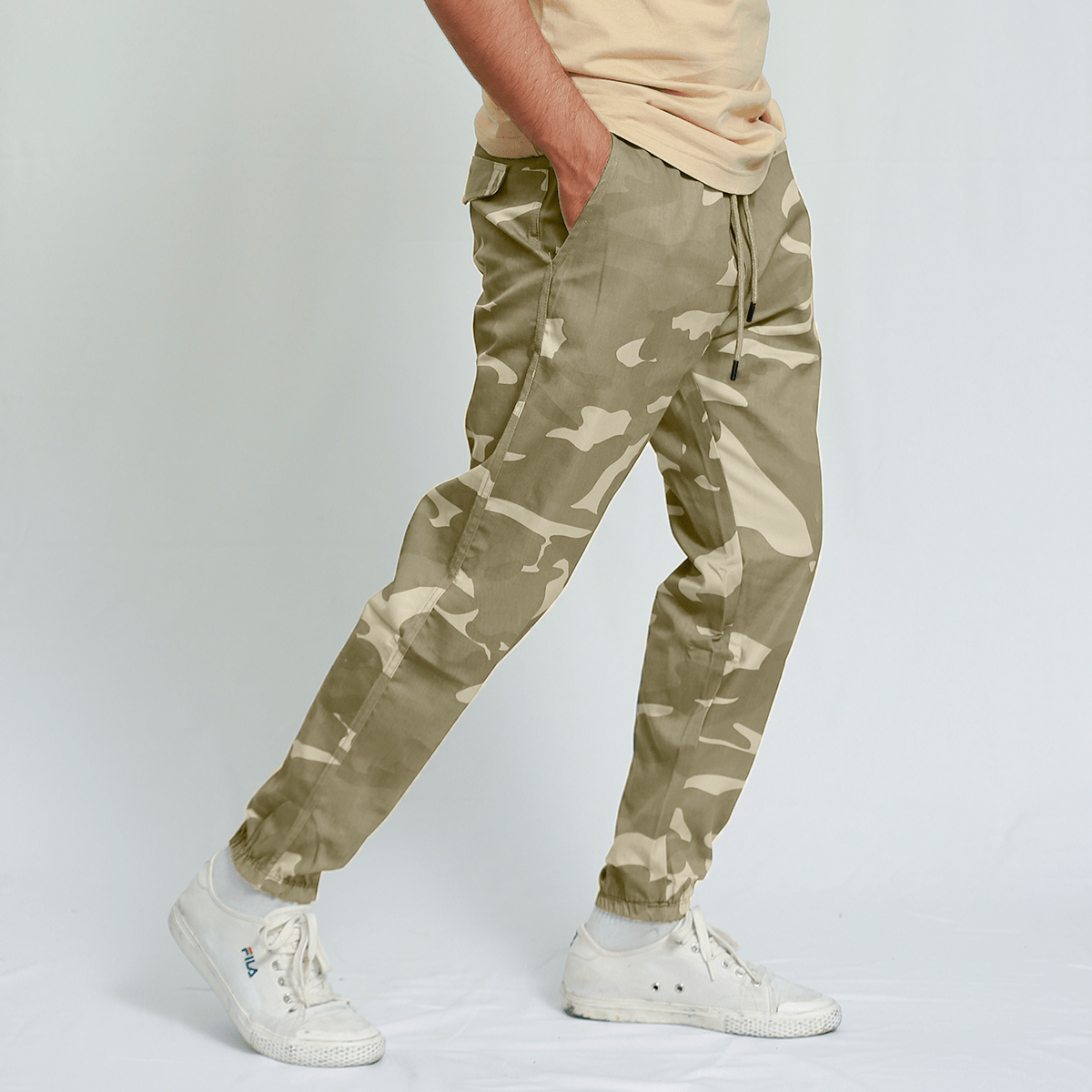 Khaki Camo Cargos XS - Premium Unisex | LEKSI Pakistan