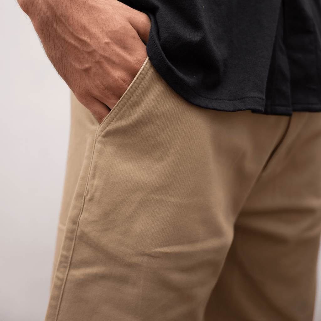 Khaki Cotton Men’s Shorts XS - Premium Unisex Men's Shorts | LEKSI Pakistan