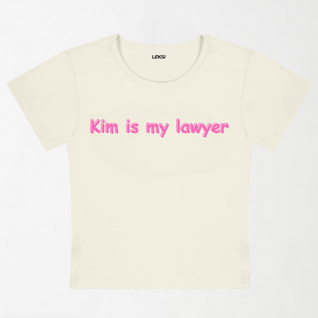 Kim Is My Lawyer Y2K Baby Tee XXS - Premium Unisex | LEKSI Pakistan
