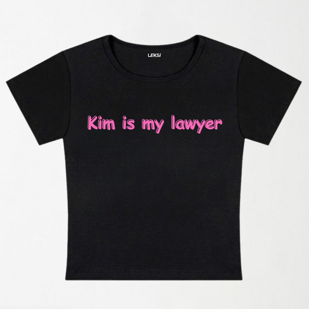 Kim Is My Lawyer Y2K Baby Tee XXS - Premium Unisex | LEKSI Pakistan