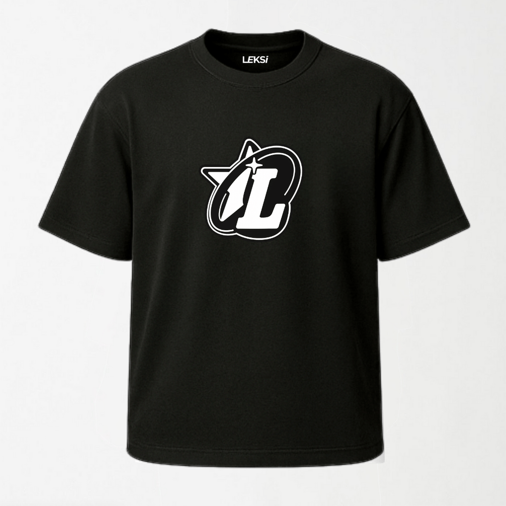 L Logo - Round Neck Unisex T Shirt S - Premium Unisex Graphic T-Shirt | LEKSI Pakistan