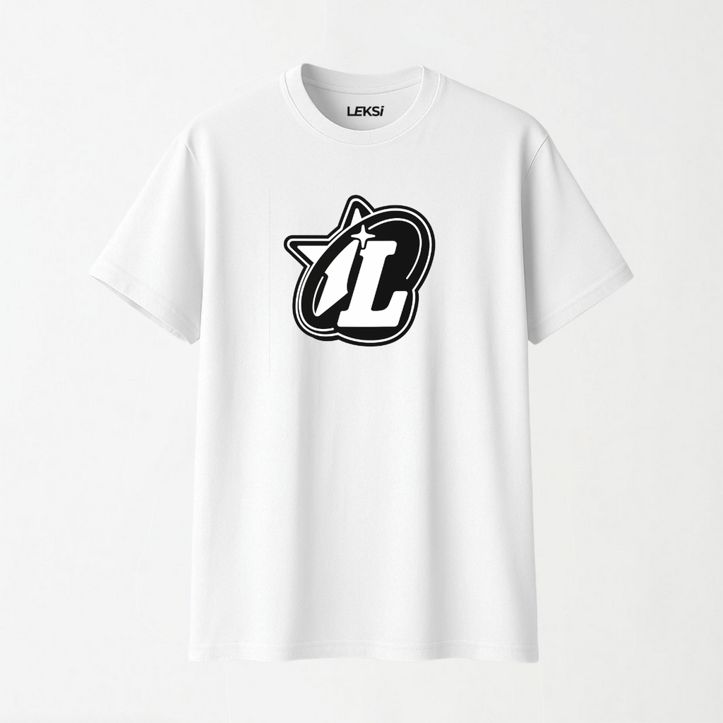 L Logo - Round Neck Unisex T Shirt S - Premium Unisex Graphic T-Shirt | LEKSI Pakistan