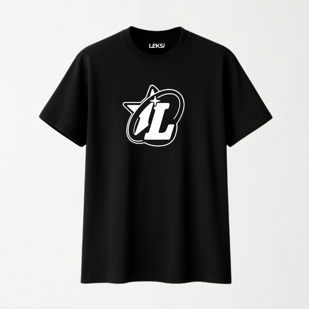 L Logo - Round Neck Unisex T Shirt S - Premium Unisex Graphic T-Shirt | LEKSI Pakistan