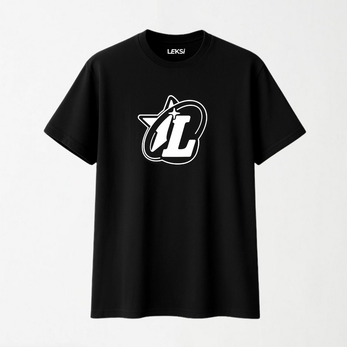 L Logo - Round Neck Unisex T Shirt S - Premium Unisex Graphic T-Shirt | LEKSI Pakistan