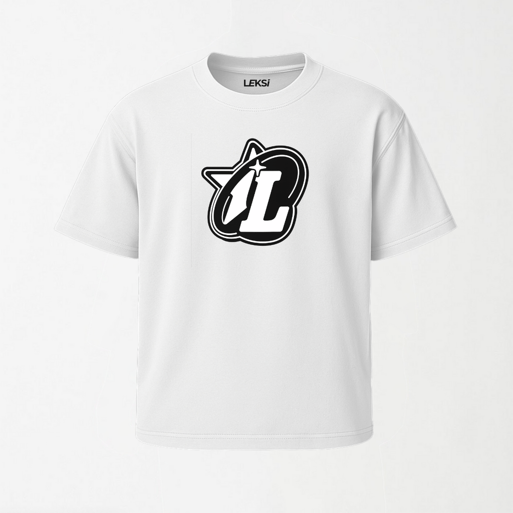 L Logo - Round Neck Unisex T Shirt S - Premium Unisex Graphic T-Shirt | LEKSI Pakistan