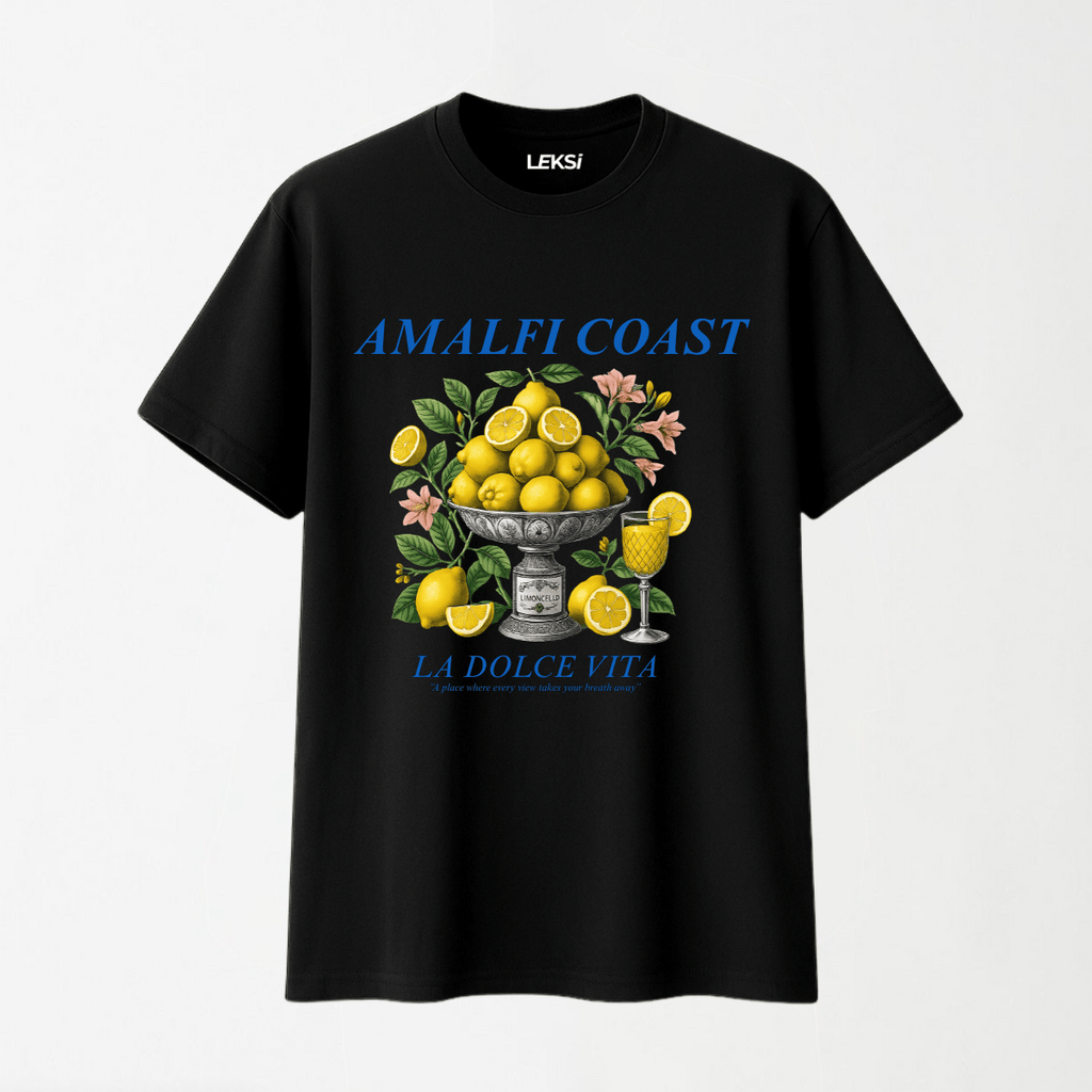 LA DOLCE VITA - Round Neck Unisex T Shirt S - Premium Unisex Graphic T-Shirt | LEKSI Pakistan