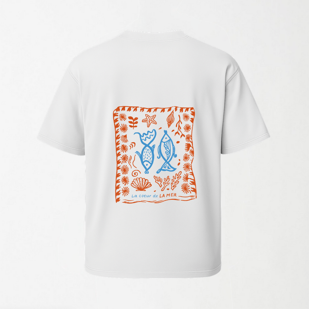 La Mer - Round Neck Unisex T Shirt S - Premium Unisex Graphic T-Shirt | LEKSI Pakistan