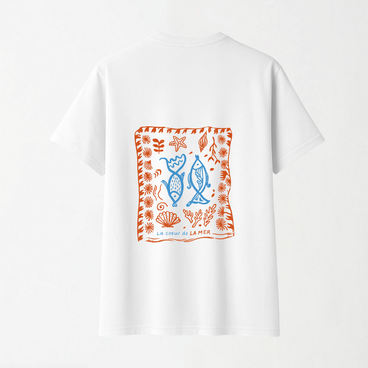 La Mer - Round Neck Unisex T Shirt S - Premium Unisex Graphic T-Shirt | LEKSI Pakistan