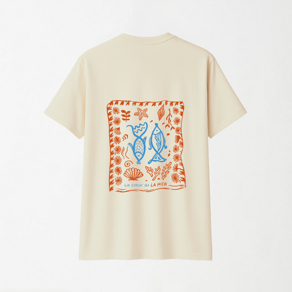 La Mer - Round Neck Unisex T Shirt S - Premium Unisex Graphic T-Shirt | LEKSI Pakistan