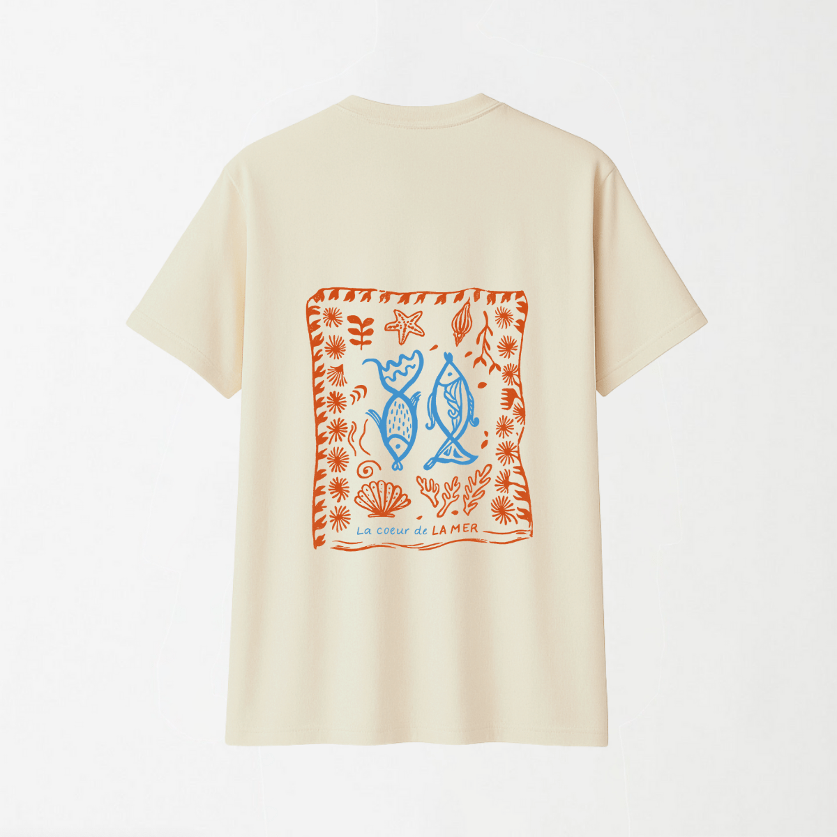 La Mer - Round Neck Unisex T Shirt S - Premium Unisex Graphic T-Shirt | LEKSI Pakistan