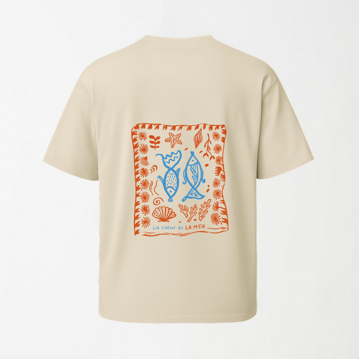 La Mer - Round Neck Unisex T Shirt S - Premium Unisex Graphic T-Shirt | LEKSI Pakistan