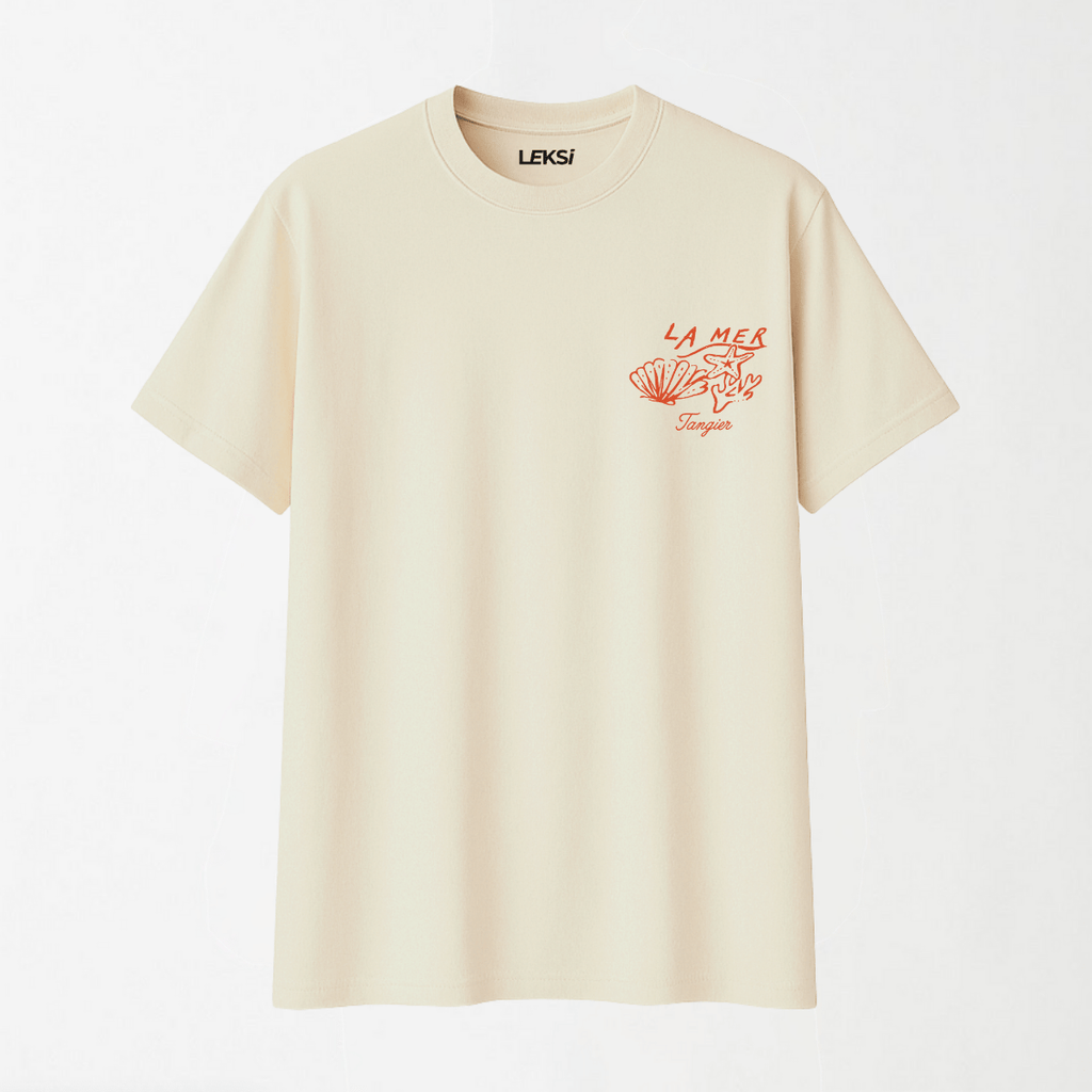 La Mer - Round Neck Unisex T Shirt S - Premium Unisex Graphic T-Shirt | LEKSI Pakistan