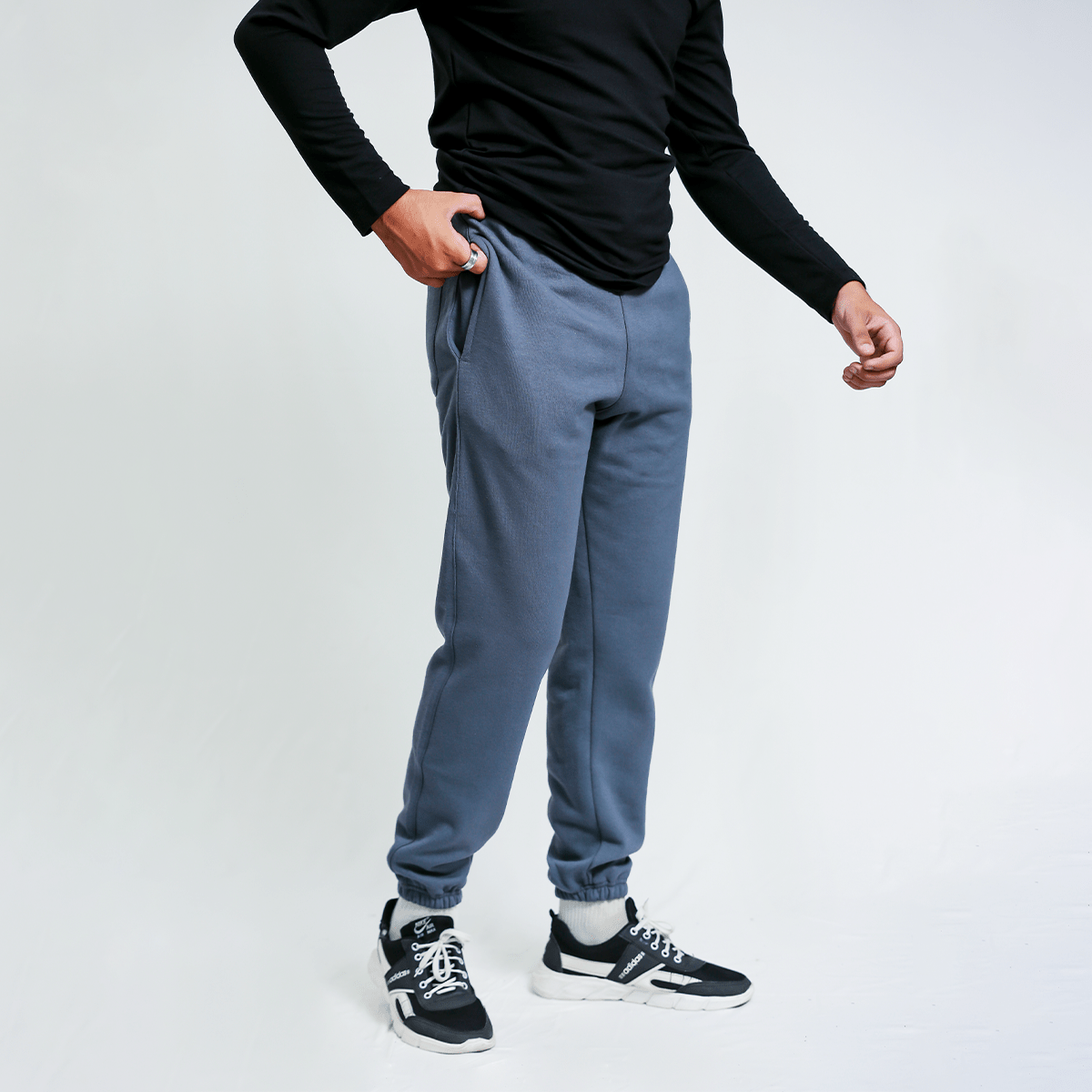 Lava Grey Unisex Terry Sweatpants (Summer - Friendly) XS - Premium Unisex Sweatpants | LEKSI Pakistan