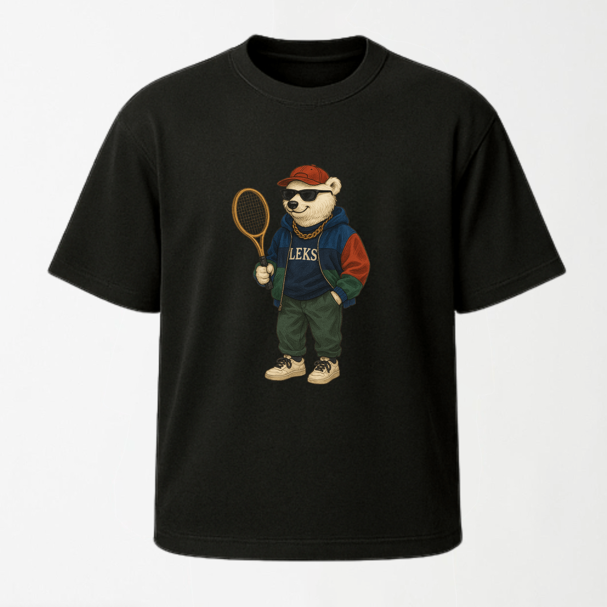 LEKSI Bear Travels - Travel Edition Drop Shoulder Tee S - Premium Unisex | LEKSI Pakistan