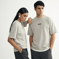 LEKSI Cloud Grey - Drop Shoulder Tee S - Premium Unisex | LEKSI Pakistan