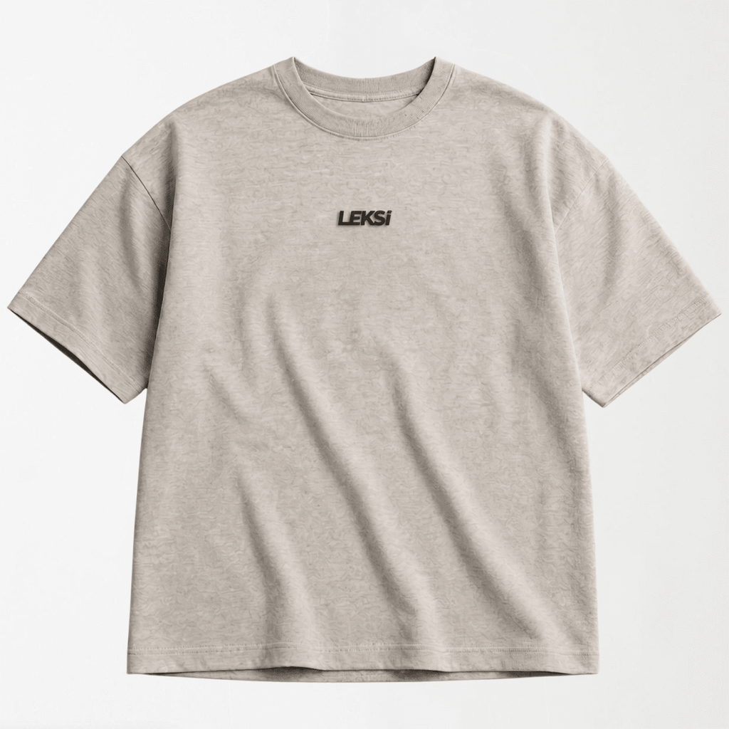 LEKSI Cloud Grey - Drop Shoulder Tee S - Premium Unisex | LEKSI Pakistan