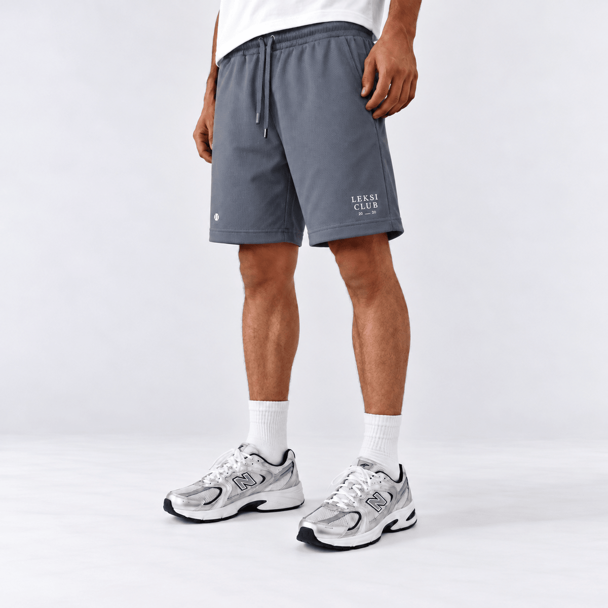 LEKSI Club Grey Sports Shorts XS - Premium Unisex | LEKSI Pakistan