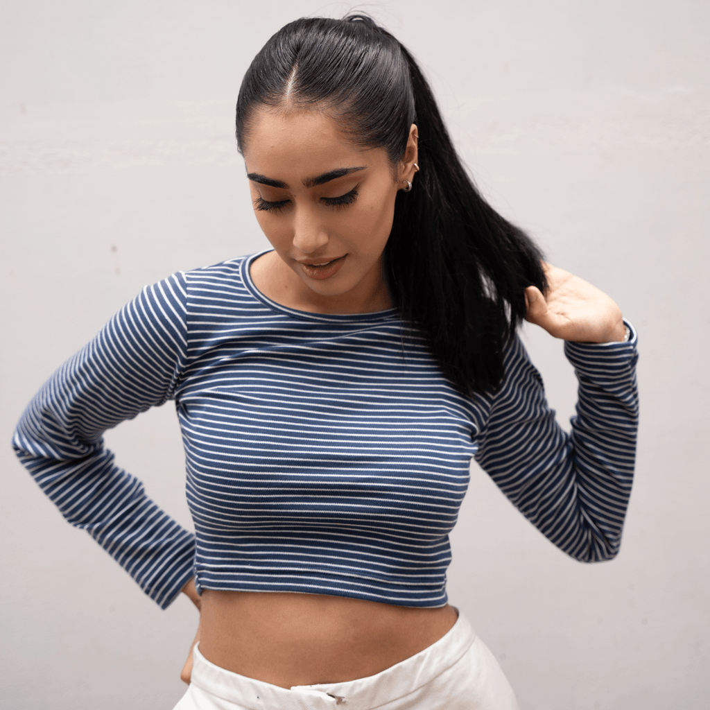 LEKSI Renewal Remnants Striped Long Sleeve Baby Tee XXS - Premium Unisex | LEKSI Pakistan