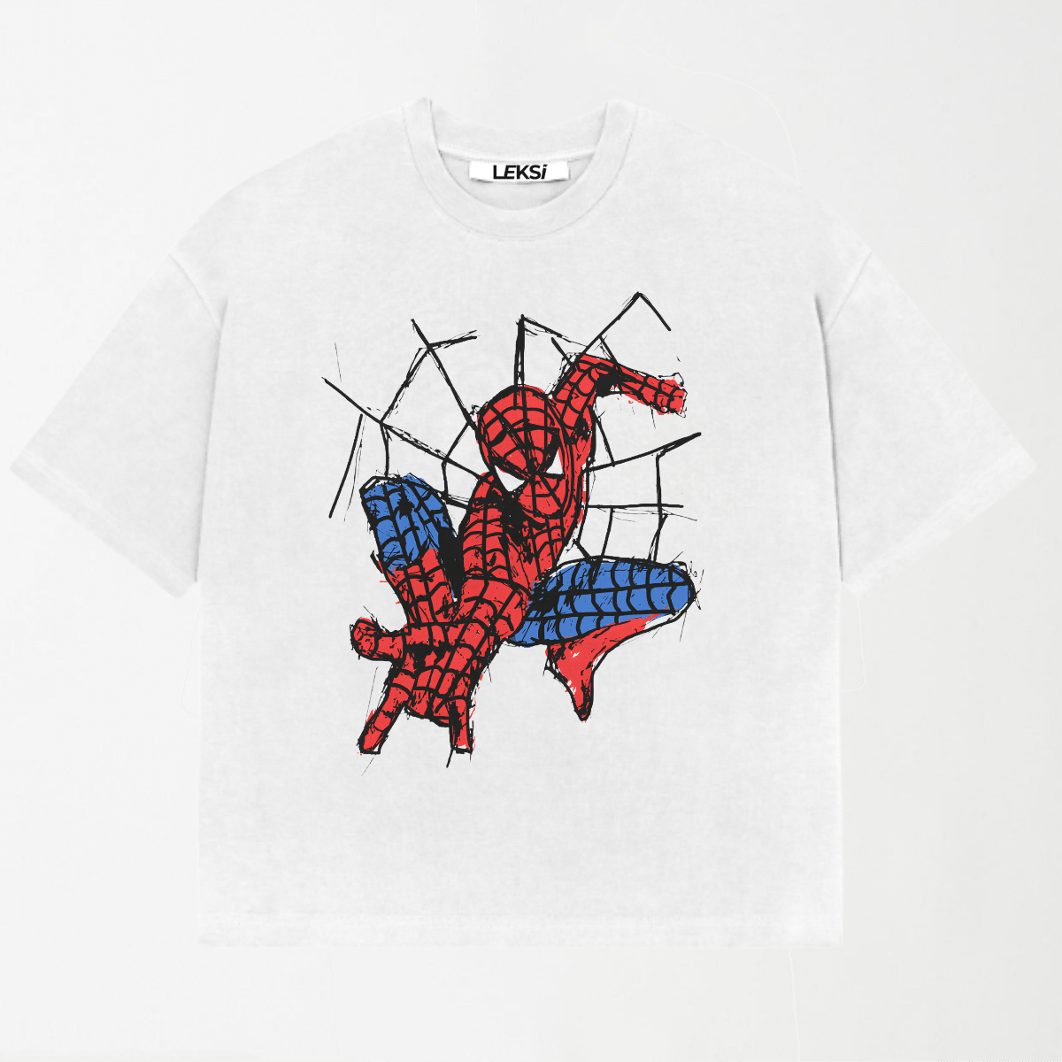 LEKSI Spider Hero Oversized Tee XS - Premium Unisex Graphic T-Shirt | LEKSI Pakistan