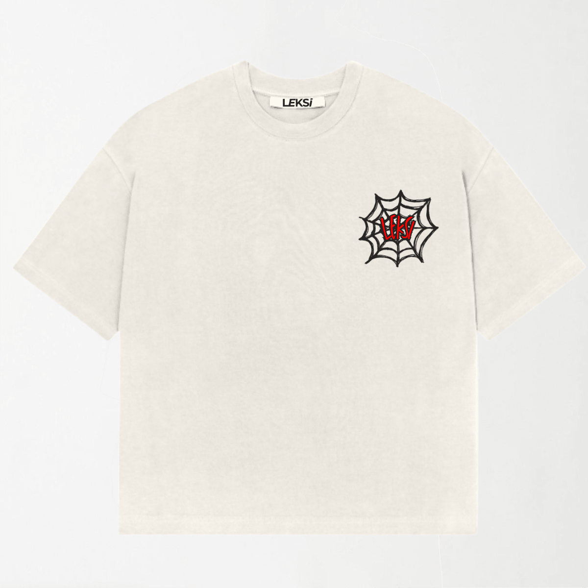 LEKSI Spiderweb Oversized Tee XS - Premium Unisex Graphic T-Shirt | LEKSI Pakistan