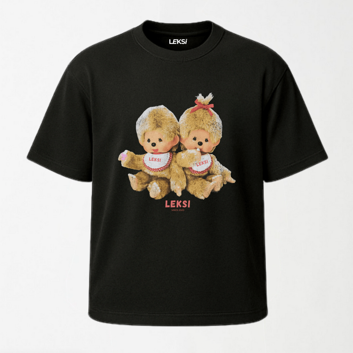 LEKSI Twins - Round Neck Unisex T Shirt S - Premium Unisex Graphic T-Shirt | LEKSI Pakistan