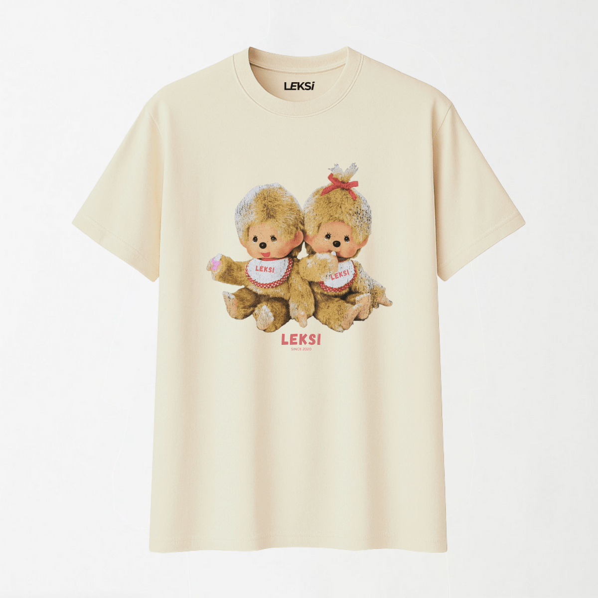 LEKSI Twins - Round Neck Unisex T Shirt S - Premium Unisex Graphic T-Shirt | LEKSI Pakistan