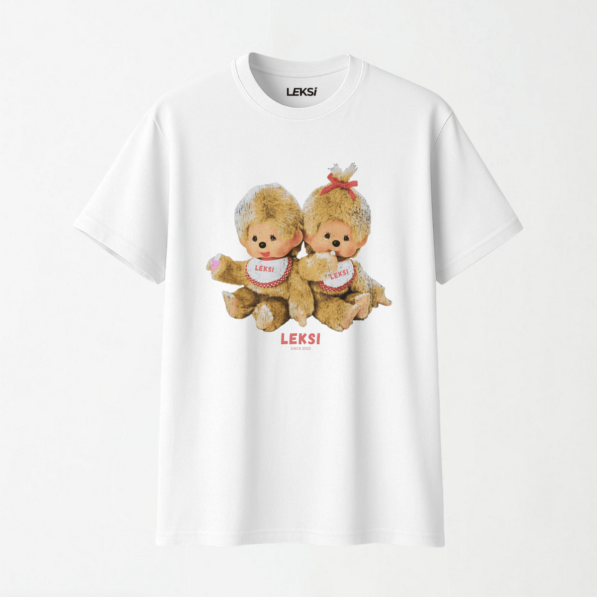 LEKSI Twins - Round Neck Unisex T Shirt S - Premium Unisex Graphic T-Shirt | LEKSI Pakistan