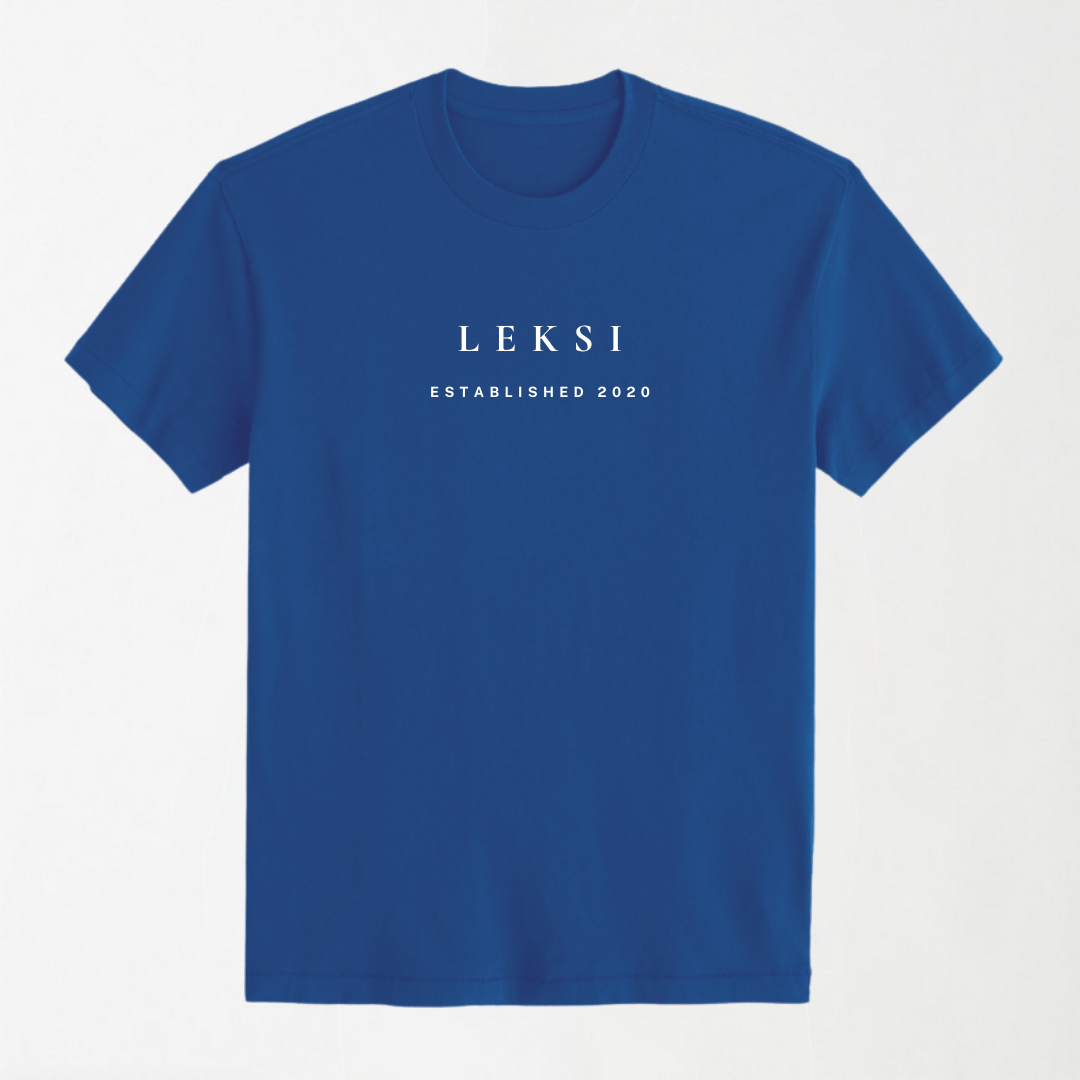 LEKSI Unisex Signature T-Shirt - Sky Blue with High Density Printing S - Premium Unisex Graphic T-Shirt | LEKSI Pakistan