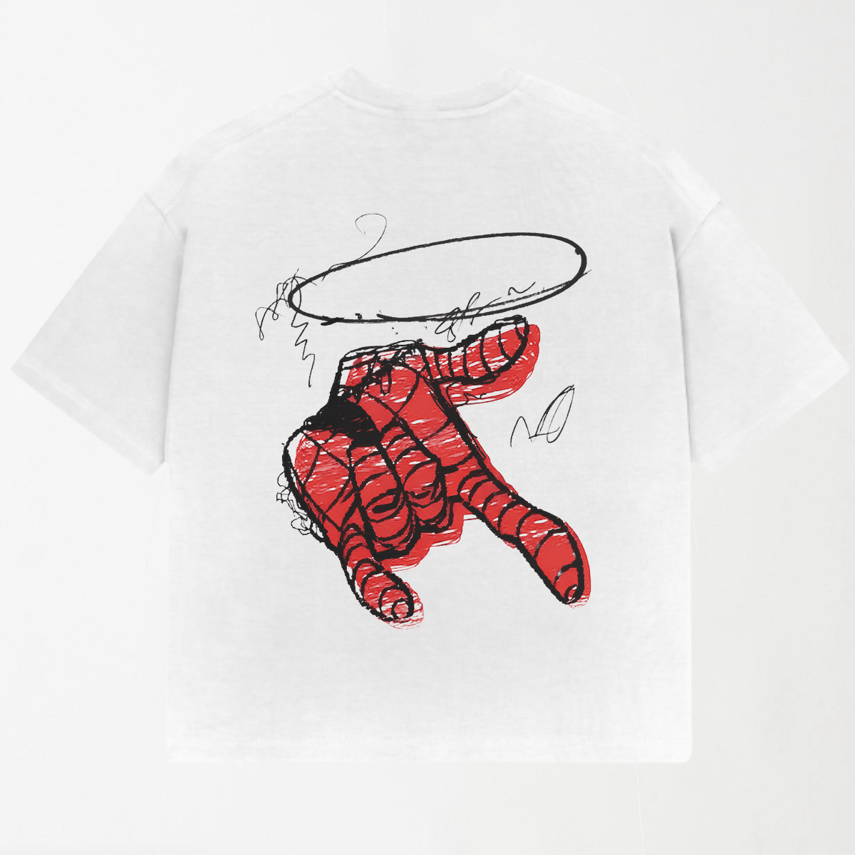 LEKSI Unmasked Sketch Oversized Tee XS - Premium Unisex Graphic T-Shirt | LEKSI Pakistan