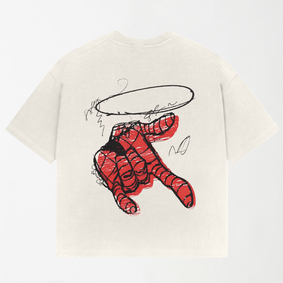 LEKSI Unmasked Sketch Oversized Tee XS - Premium Unisex Graphic T-Shirt | LEKSI Pakistan