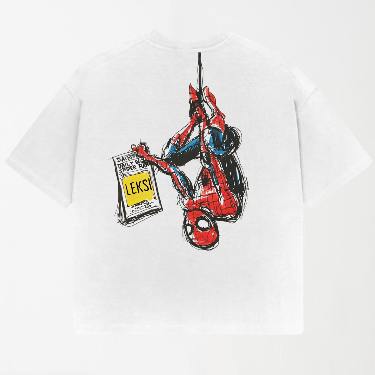 LEKSI Web Slinger 🕷️ Oversized Tee XS - Premium Unisex Graphic T-Shirt | LEKSI Pakistan