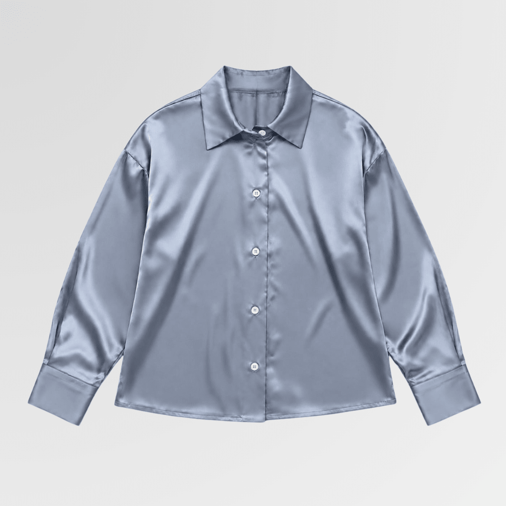 Light Blue Satin Button Down S - Premium Unisex | LEKSI Pakistan