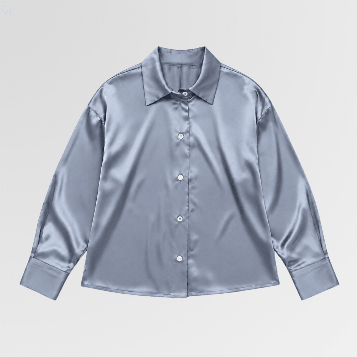 Light Blue Satin Button Down S - Premium Unisex | LEKSI Pakistan