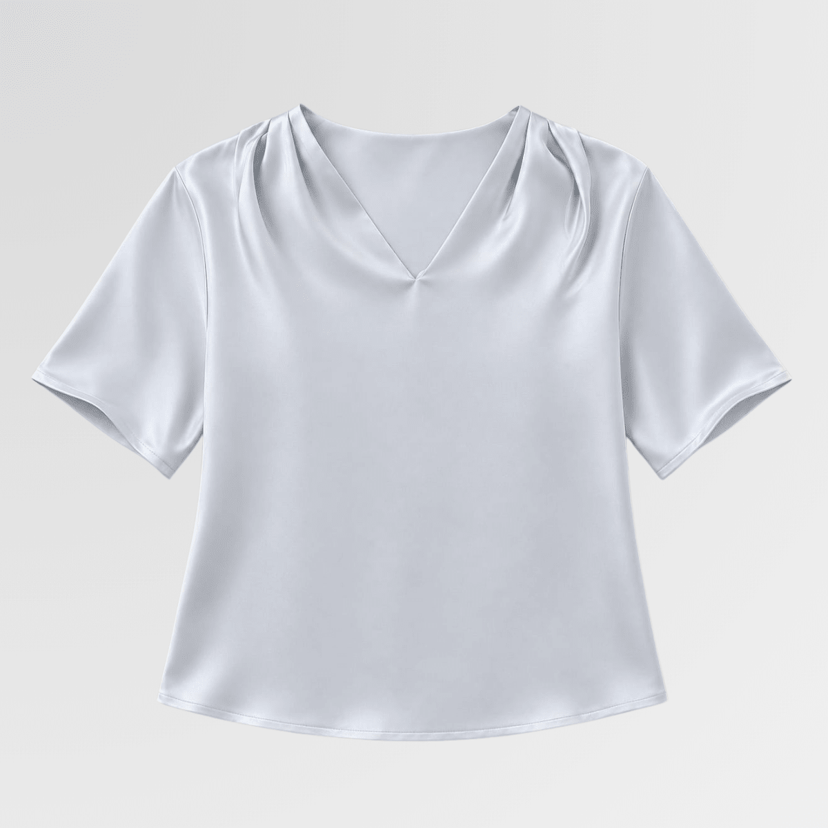 Light Blue V-Neck Satin Blouse XS - Premium Unisex | LEKSI Pakistan