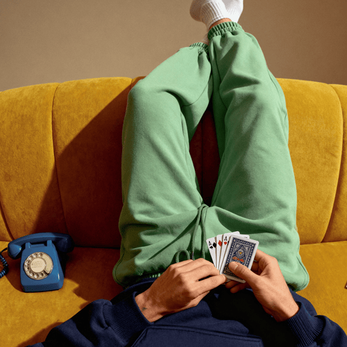 Light Olive Green Unisex French - Terry Sweatpants (Summer - Friendly) XS - Premium Unisex Sweatpants | LEKSI Pakistan