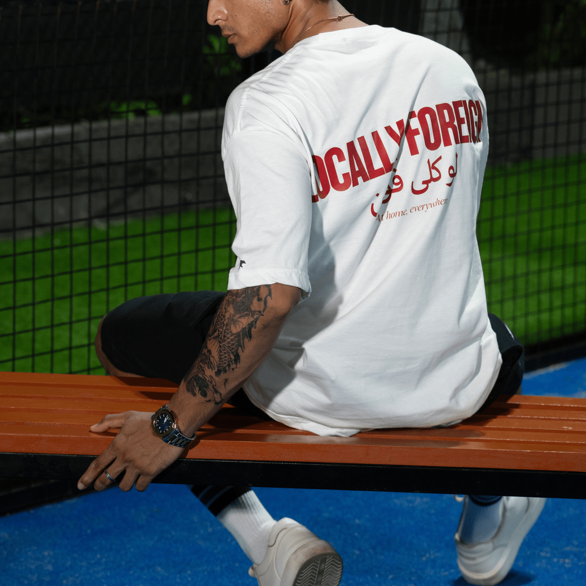 Locally Foreign Unisex White Oversized T-Shirt S - Premium Unisex | LEKSI Pakistan