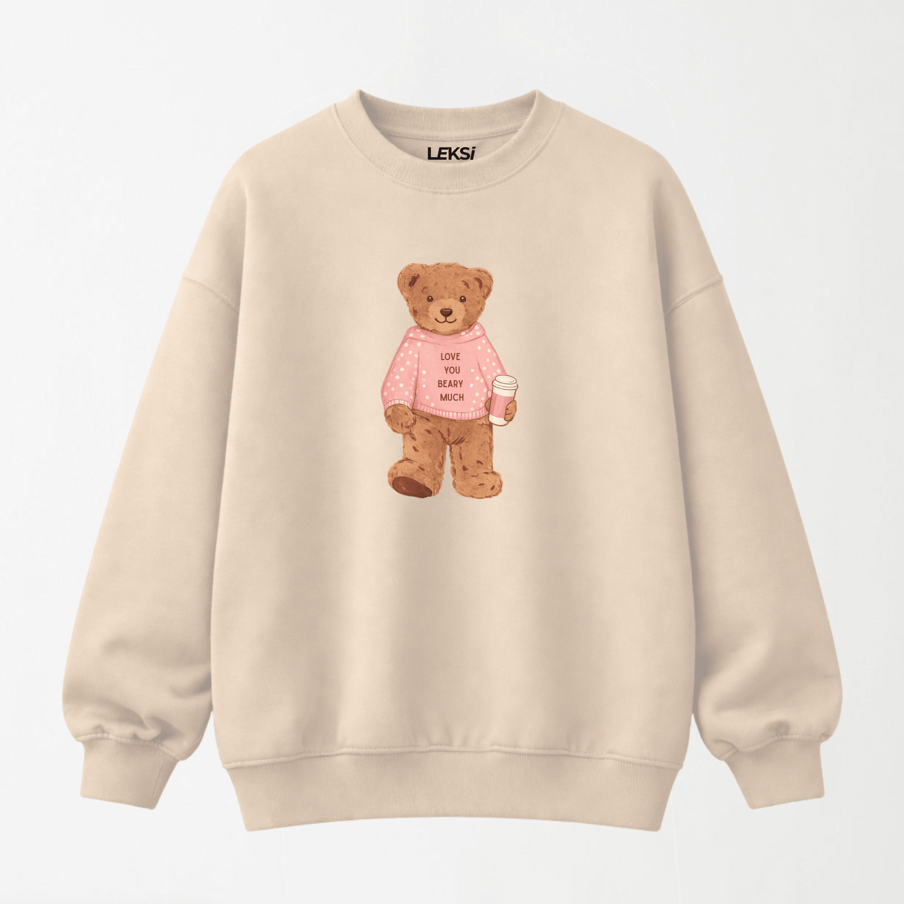 Love You Beary Much - Valentines Special S - Premium Unisex Raglan Hoodie | LEKSI Pakistan