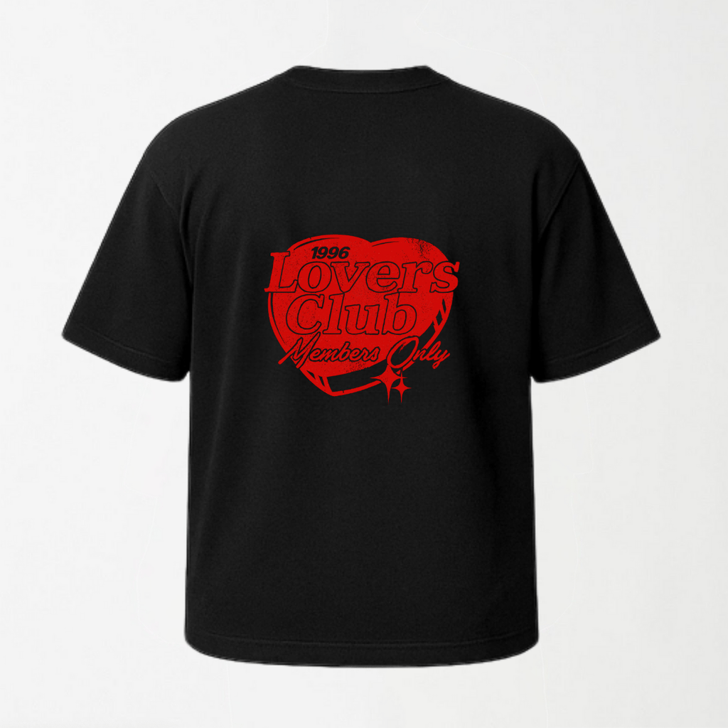 Lovers Club - Round Neck Unisex T Shirt S - Premium Unisex Graphic T-Shirt | LEKSI Pakistan