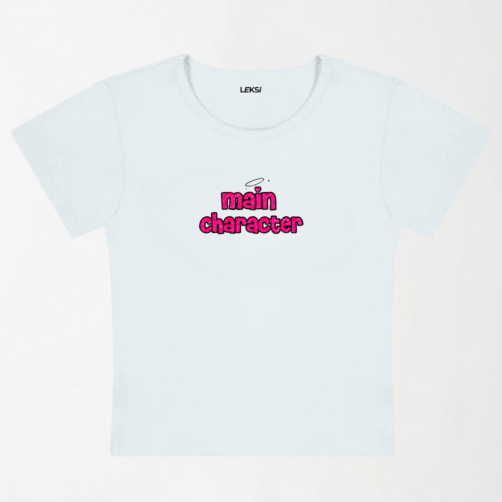 Main Character Angel Y2K Baby Tee XXS - Premium Unisex | LEKSI Pakistan