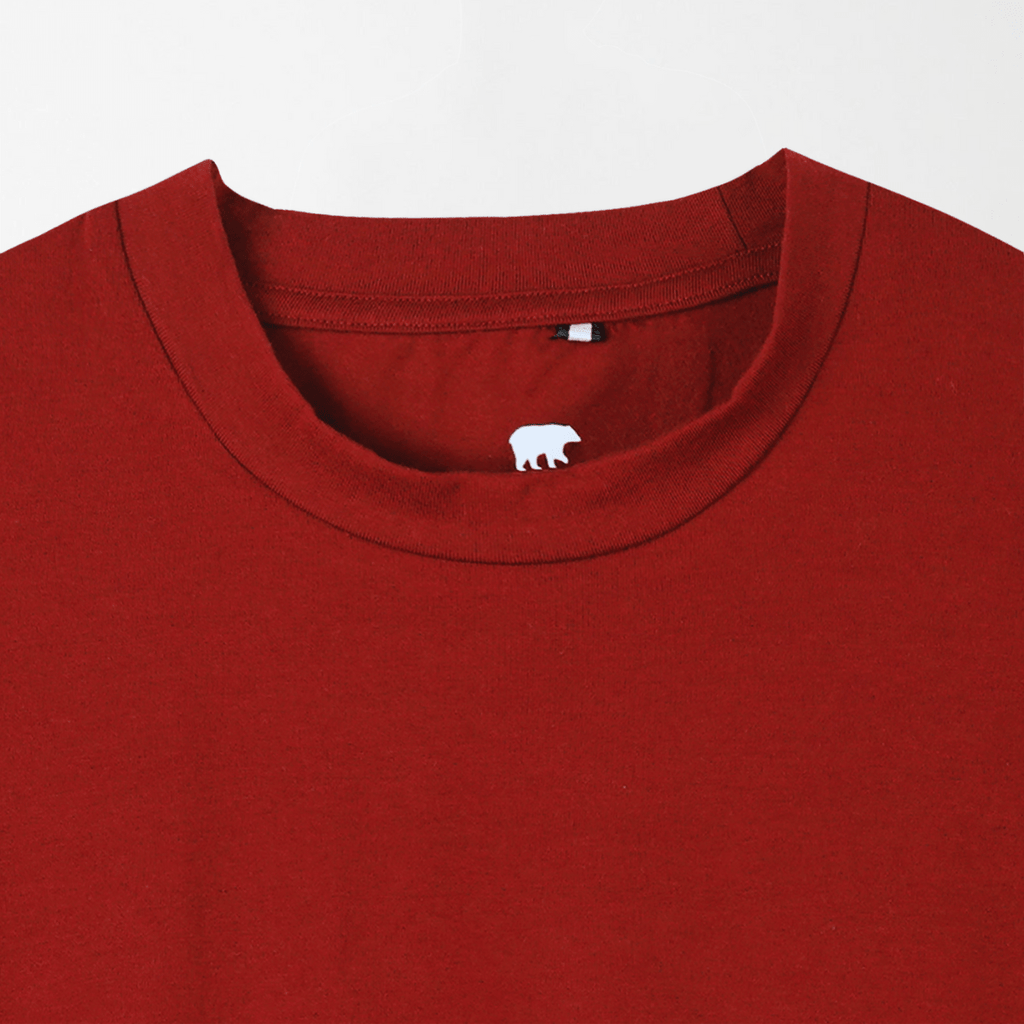 Maroon - Plain Round Neck Unisex Plain T-Shirt XXS - Premium Unisex | LEKSI Pakistan