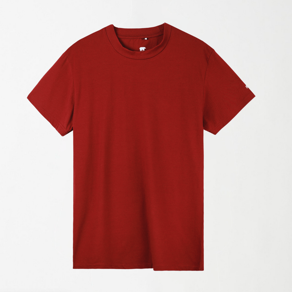Maroon - Plain Round Neck Unisex Plain T-Shirt XXS - Premium Unisex | LEKSI Pakistan