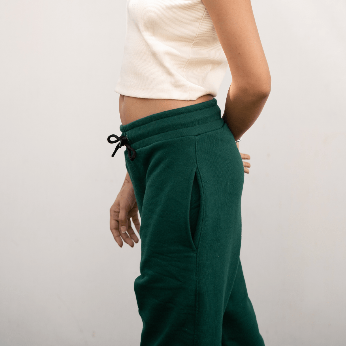 Matcha Green Unisex Terry Sweatpants (Summer - Friendly) XS - Premium Unisex Sweatpants | LEKSI Pakistan