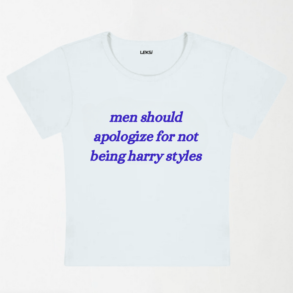 Men Should Apologize Y2K Baby Tee XXS - Premium Unisex | LEKSI Pakistan
