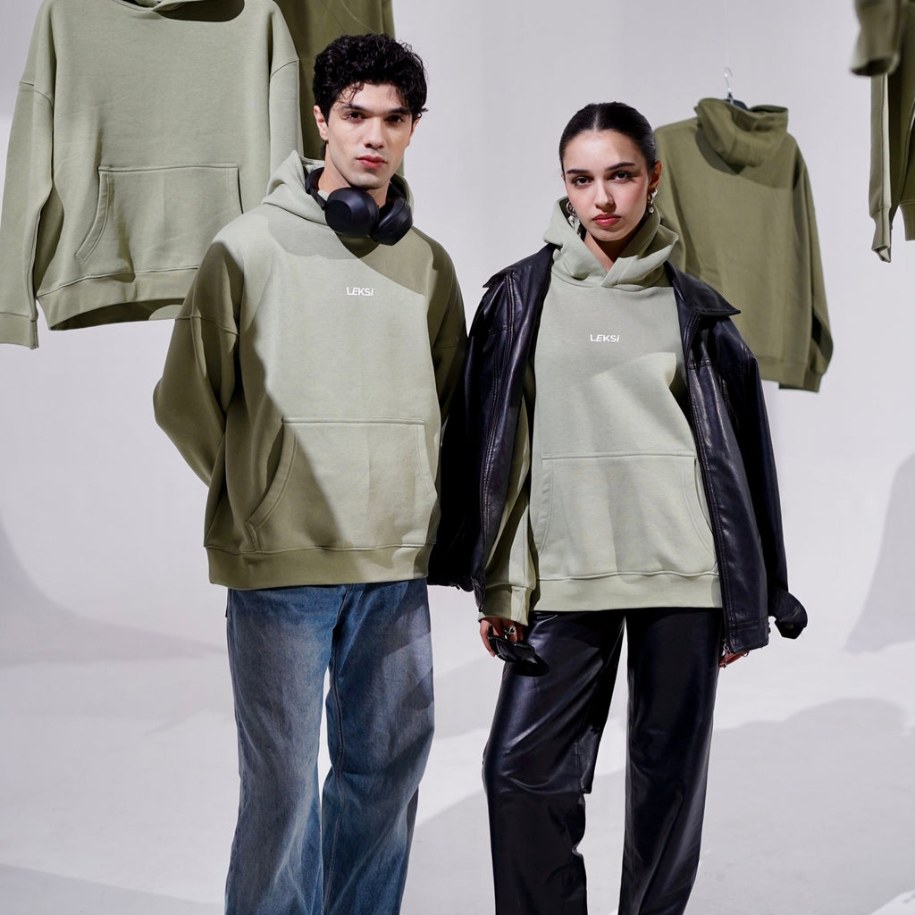 Minty Sage Cloud Hoodie S - Premium Unisex Raglan Hoodie | LEKSI Pakistan